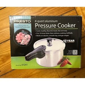 New Presto 01241 4 Quart Pressure Cooker Never Used  Saves Energy